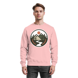 Baby pink Arvenzo Open Ground sweatshirt with a simple front design, soft fabric, and comfortable fit.