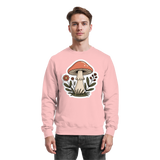 Baby pink Arvenzo Still Roots sweatshirt with a simple front design, soft fabric, and comfortable fit.