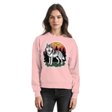 Baby pink Arvenzo Lone Dusk sweatshirt with a simple front design, made from soft, comfortable fabric.