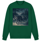 Arvenzo Pack North Sweatshirt in bottle green, front view, showcasing a classic crewneck design and comfortable fit.