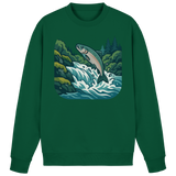 Silver Arvenzo Run sweatshirt in bottle green, front view showing a basic crewneck design and soft fabric.