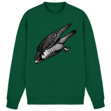 Arvenzo Swift Dive sweatshirt in bottle green, front view showing classic crewneck design and soft cotton fabric.