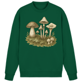Arvenzo Forest Floor Sweatshirt in bottle green, front view showing a cozy, casual crewneck design with forest-inspired print.