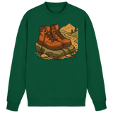 Arvenzo Trail Rest Sweatshirt in bottle green, front view showing a casual, comfortable sweatshirt made for outdoor adventures.