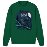 Arvenzo Night Watch sweatshirt in bottle green, front view showing classic crewneck design and soft fabric texture.