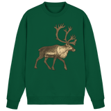 Arvenzo Tundra Walk sweatshirt in bottle green, front view showing classic crewneck design and soft fabric texture.
