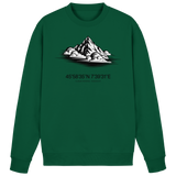 Arvenzo Summit Point Sweatshirt in bottle green, front view showcasing a classic crewneck design and soft fabric.