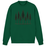 Arvenzo Pine Dusk Sweatshirt in bottle green with a front basic design, soft cotton fabric, and comfortable fit.