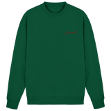 Arvenzo Pure Ground sweatshirt in bottle green, front view showing a classic crewneck design and soft fabric texture.
