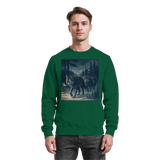 Arvenzo Pack North sweatshirt in bottle green, front view showing a classic crewneck design and soft fabric texture.