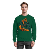 Arvenzo Dirt Rush sweatshirt in bottle green, front view showing a casual sweatshirt with a simple design and soft fabric.