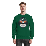 Arvenzo star map sweatshirt in bottle green, showing the front design with celestial patterns on a cozy sweatshirt.