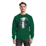 Arvenzo Fall Creek sweatshirt in bottle green, front view showing the casual, comfortable fit and classic crewneck design.