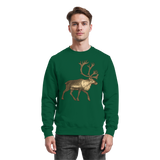 Arvenzo Tundra Walk sweatshirt in bottle green, front view showing classic crewneck design and soft fabric texture.