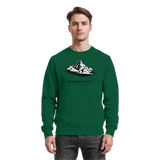 Arvenzo Summit Point sweatshirt in bottle green, front view showing the casual, comfortable sweatshirt fabric and fit.