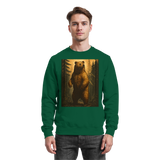 Arvenzo Deep Timber sweatshirt in bottle green, front view showing classic crewneck design and soft fabric texture.