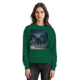 Arvenzo Pack North sweatshirt in bottle green, front view showing classic crew neck and soft fabric texture.