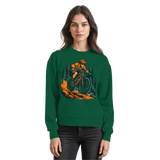 Arvenzo Dirt Rush sweatshirt in bottle green, front view showing classic crewneck design and soft fabric texture.