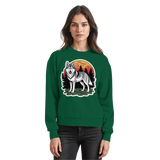 Arvenzo Lone Dusk sweatshirt in bottle green, front view showcasing a casual, comfortable design perfect for everyday wear.