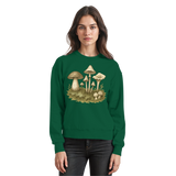 Arvenzo Forest Floor sweatshirt in bottle green, front view showing a simple crewneck design and comfortable fit.