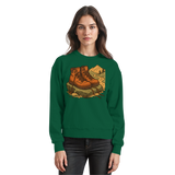 Arvenzo Trail Rest Sweatshirt in bottle green, front view showing classic crewneck design and relaxed fit.