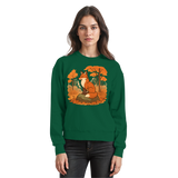Arvenzo Ember Trail sweatshirt in bottle green, front view showing classic crewneck design and soft fabric texture.