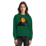 Arvenzo Bold Ascent sweatshirt in bottle green, front view, casual fit with ribbed cuffs and crew neckline.