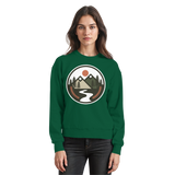Arvenzo Open Ground sweatshirt in bottle green, front view showing the casual, comfortable design and soft fabric texture.