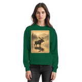 Arvenzo Calm Shore sweatshirt in bottle green, front view showcasing a comfortable casual sweatshirt with a simple design.