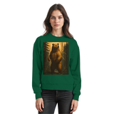 Arvenzo deep green Timber sweatshirt shown from the front, featuring a comfortable fit and classic crewneck design.