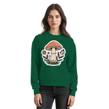Arvenzo Still Roots sweatshirt in bottle green, front view showing classic crewneck design and minimalist style.