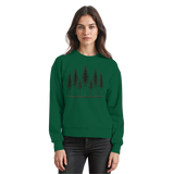 Arvenzo Pine Dusk Sweatshirt in bottle green, front view showing a cozy, casual sweatshirt with a simple design.
