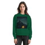 Arvenzo North Light sweatshirt in bottle green, front view showing classic crew neck and comfortable fit.