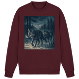 Front view of burgundy Arvenzo Pack North sweatshirt with a classic crew neck and comfortable fit.