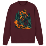Arvenzo Dirt Rush sweatshirt in burgundy, front view showing a casual, basic design with a round neckline and long sleeves.