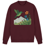 Arvenzo Bloom Wing Burgundy sweatshirt featuring a front design, long sleeves, and a cozy fit.