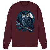 Arvenzo Night Watch sweatshirt in burgundy, front view showcasing a comfortable, casual sweatshirt with a round neckline.