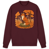 Arvenzo Ember Trail Sweatshirt in burgundy, front view showcasing a classic crewneck design and soft fabric.