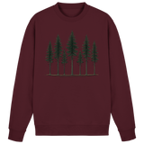 Arvenzo Pine Dusk Sweatshirt in burgundy with a front basic design, soft fabric, and comfortable fit.