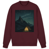 Arvenzo North Light Sweatshirt in burgundy, front view showing a classic crewneck design and soft fabric.