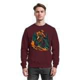 Arvenzo Dirt Rush sweatshirt in burgundy, front view showing classic crewneck design and soft fabric texture.