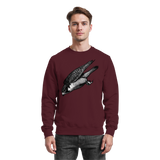 Arvenzo Swift Dive burgundy sweatshirt with a simple front design, made from soft, comfortable fabric.