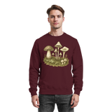 Arvenzo Forest Floor Sweatshirt in burgundy with a front design, casual long-sleeve sweatshirt made from comfortable fabric.