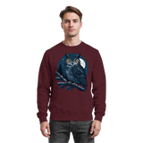 Arvenzo Night Watch burgundy sweatshirt with a front design, comfortable casual fit, and soft fabric for everyday wear.