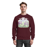 Arvenzo Alpine Bloom sweatshirt in burgundy with a front basic design, soft fabric, and relaxed fit.