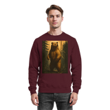 Arvenzo deep burgundy timber sweatshirt with a front view, showcasing a classic crewneck design and comfortable fit.