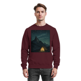 Arvenzo North Light Sweatshirt in burgundy, front view showing a classic crewneck design and soft fabric texture.