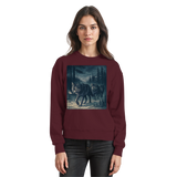 Arvenzo Pack North sweatshirt in burgundy, front view showing a casual, basic sweatshirt with a round neckline and soft fabric.