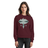 Arvenzo Mirror Lake sweatshirt in burgundy, front view showing classic crew neck and comfortable fit.