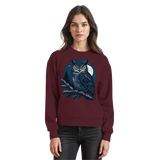 Arvenzo Night Watch sweatshirt in burgundy, front view showing a basic crewneck design and soft fabric texture.